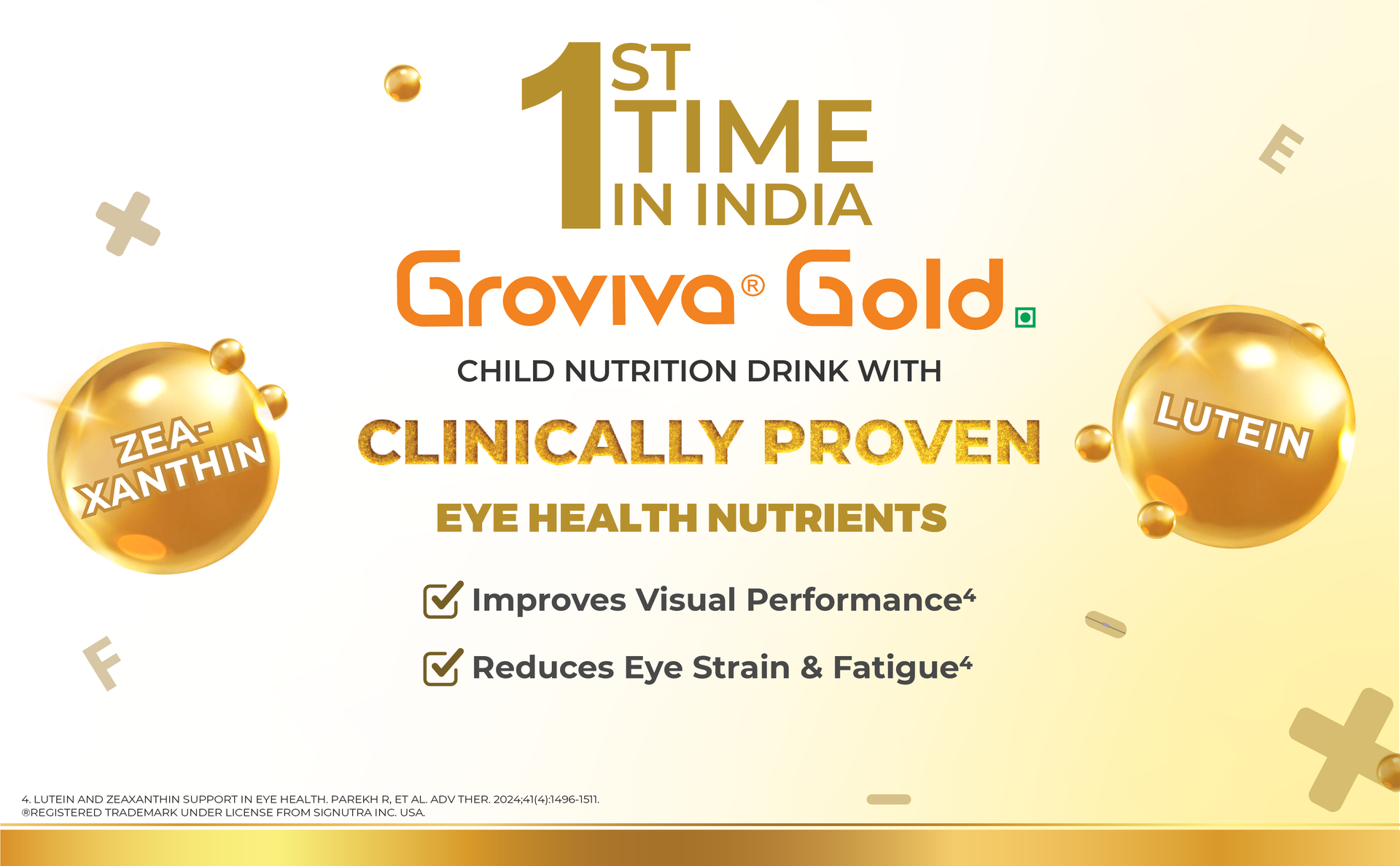Groviva Gold Milk Protein Powder for Kids | 2-6 Years | 200g Chocolate Jar| 46 Nutrients | Growth & Digestive Nutrients | Supports Physical Growth, Brain Development, Immunity & Eye Health