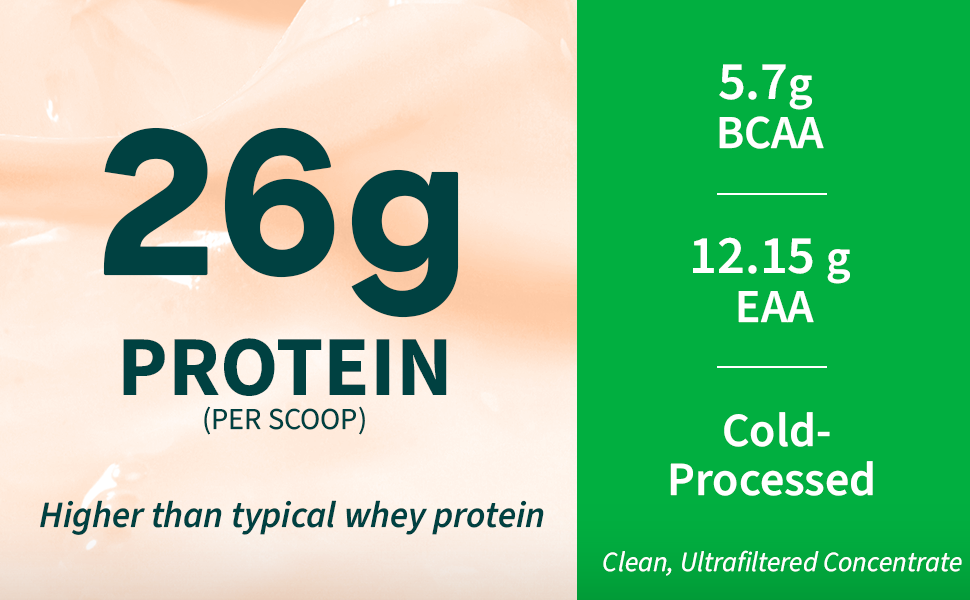 OZiva Clean Whey Coffee Protein Powder, 2 lbs (907g) | 26g Protein per scoop | 100% Cold-Processed, Microfiltered for Better Absorption | Supports Muscle Recovery