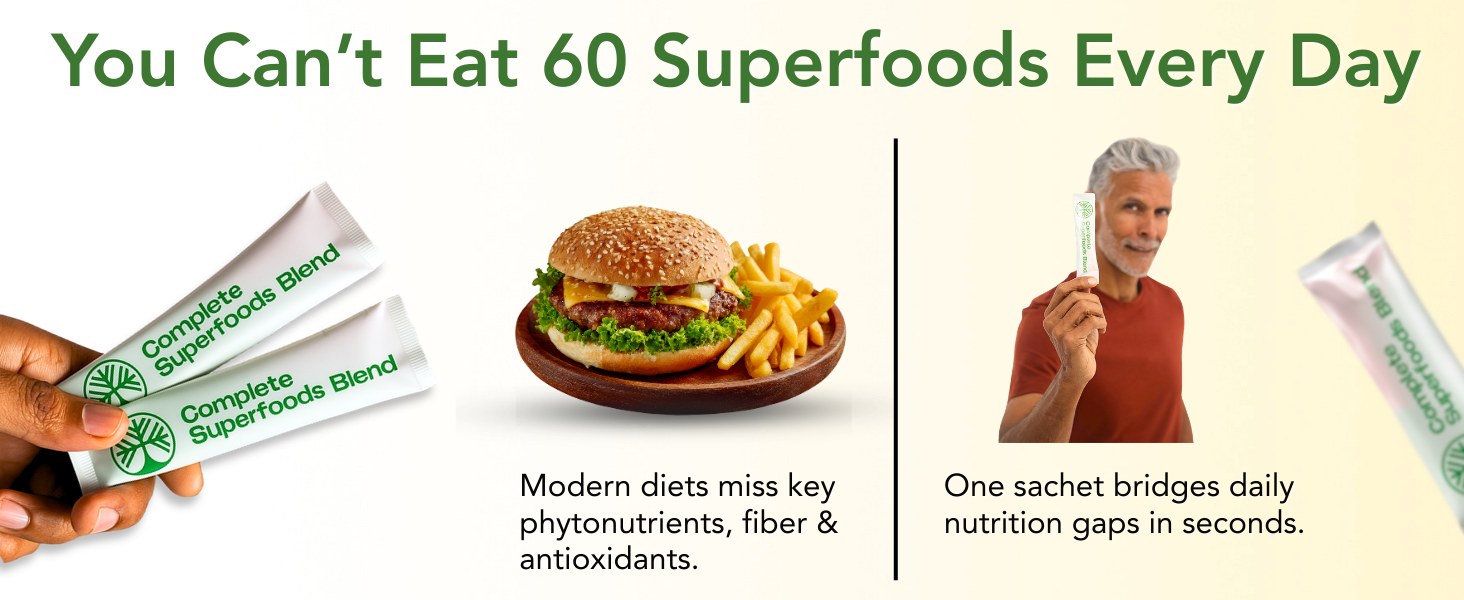 Complete Superfoods Blend –Pack of 3, 90 Sachets | 50+ Superfoods