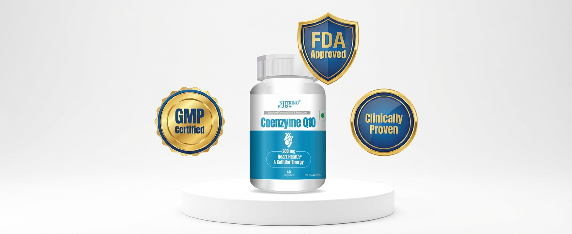 CoQ10 300mg Capsules | Coenzyme Q10 Supplement for Heart Function Support | High Absorption | Antioxidant Support | Veg Capsules | Formulated in USA | 60 Count | No Additives