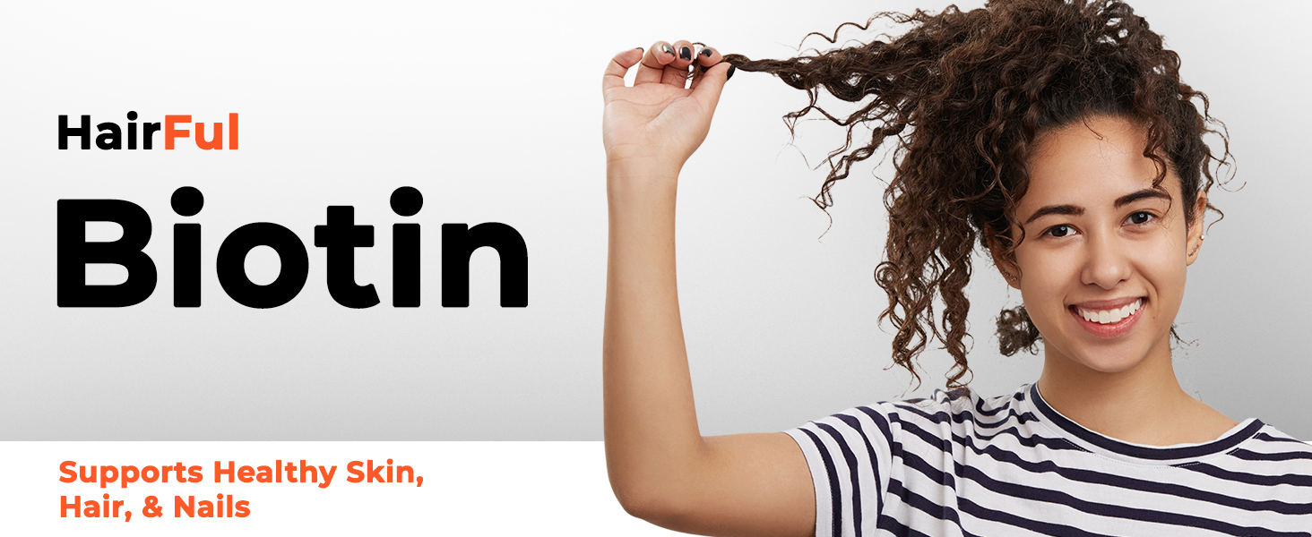 HairFul Biotin Tablets-Collagen Peptides, Green Tea Extract and Grape Seed Extract Tablets - Vitamins and Minerals