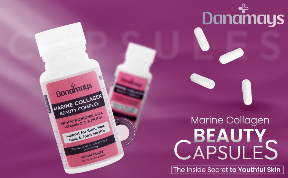 Marine Collagen Supplement, 1000mg, 60 Capsules