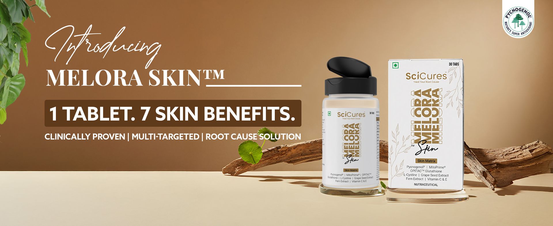 Melora Skin™ – Fade Melasma & Hyperpigmentation | 15-in-1 Skin Blend | Glutathione 500mg & Pycnogenol 75mg | Reduces Dark Spots & Pigmentation Targets Root Cause | Results in 4 Weeks - 30 Tablets