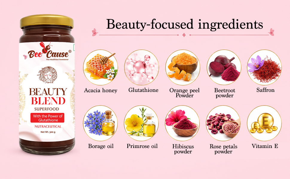 BeeCause Beauty Blend with Glutathione 300g Anti Aging Superfood