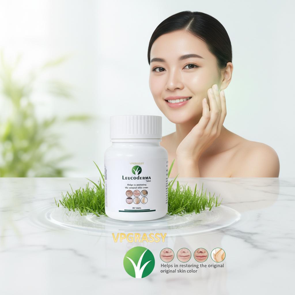 VPGRASSY Leucoderma Anti-White Spots Tablets | Herbal Melanin Support | Helps Improve Uneven Skin Tone & Patchy Skin | Ayurvedic Pigmentation Balance Formula