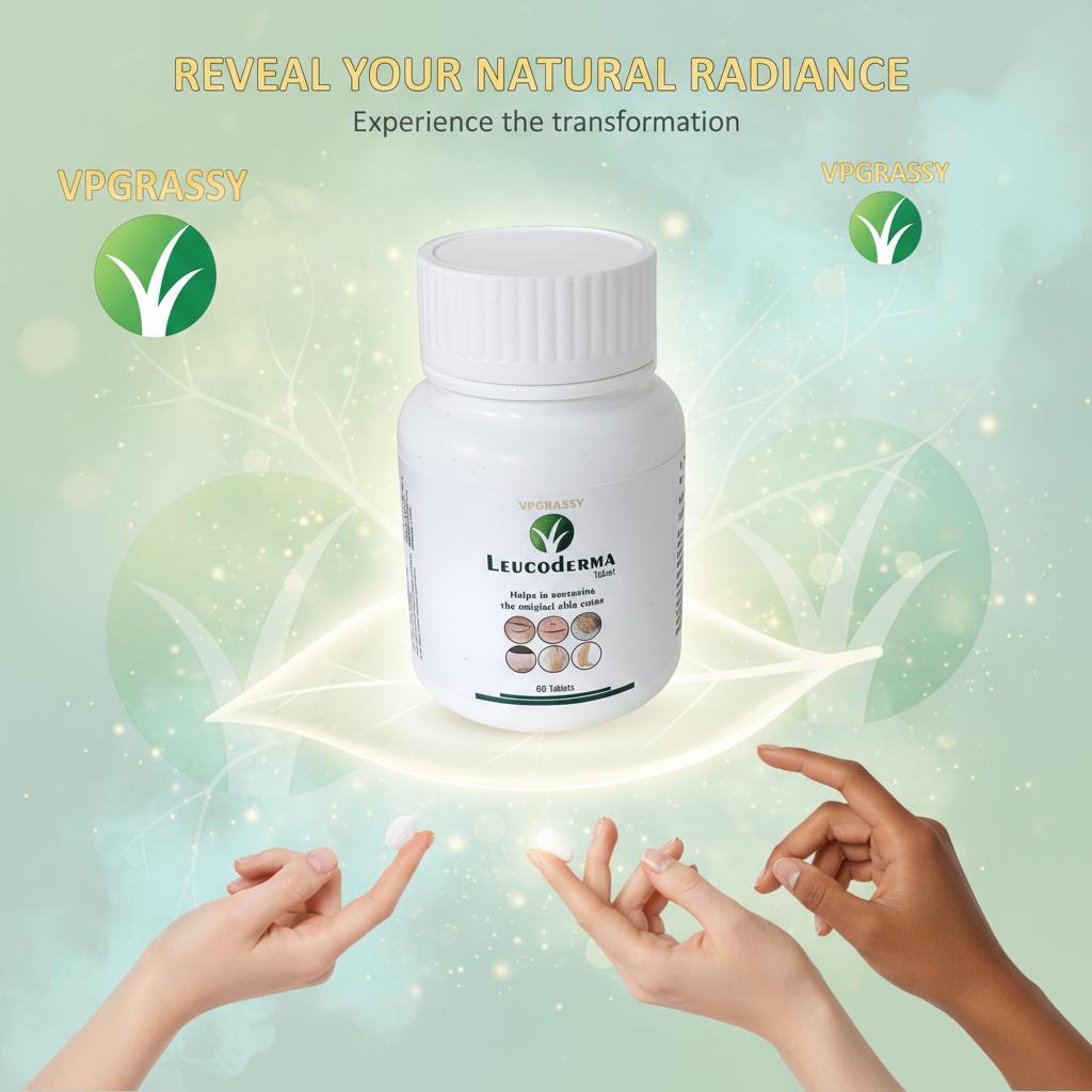 VPGRASSY Leucoderma Anti-White Spots Tablets | Herbal Melanin Support | Helps Improve Uneven Skin Tone & Patchy Skin | Ayurvedic Pigmentation Balance Formula