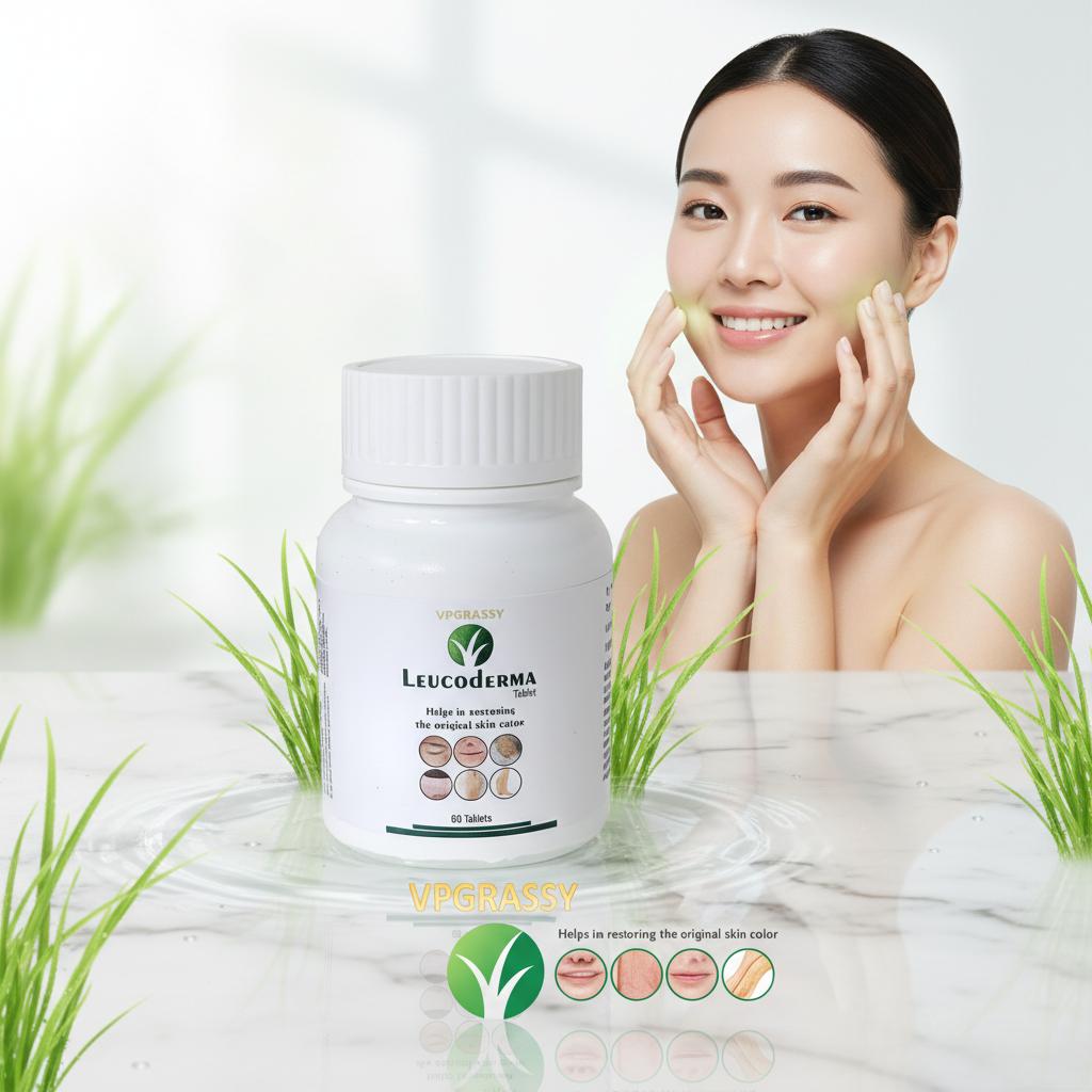 VPGRASSY Leucoderma Anti-White Spots Tablets | Herbal Melanin Support | Helps Improve Uneven Skin Tone & Patchy Skin | Ayurvedic Pigmentation Balance Formula