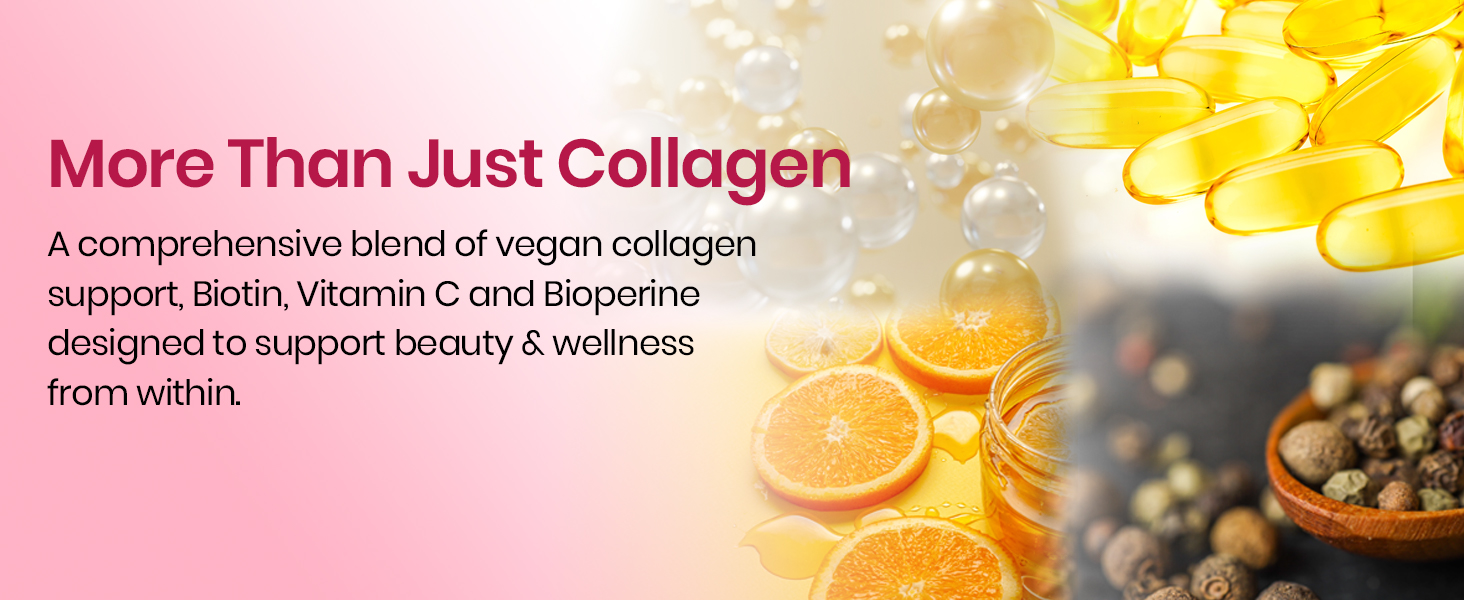 Vlado's Himalayan Organics Veg Collagen 2000Mg | Good For Glowing Skin - 100 Veg Tablets