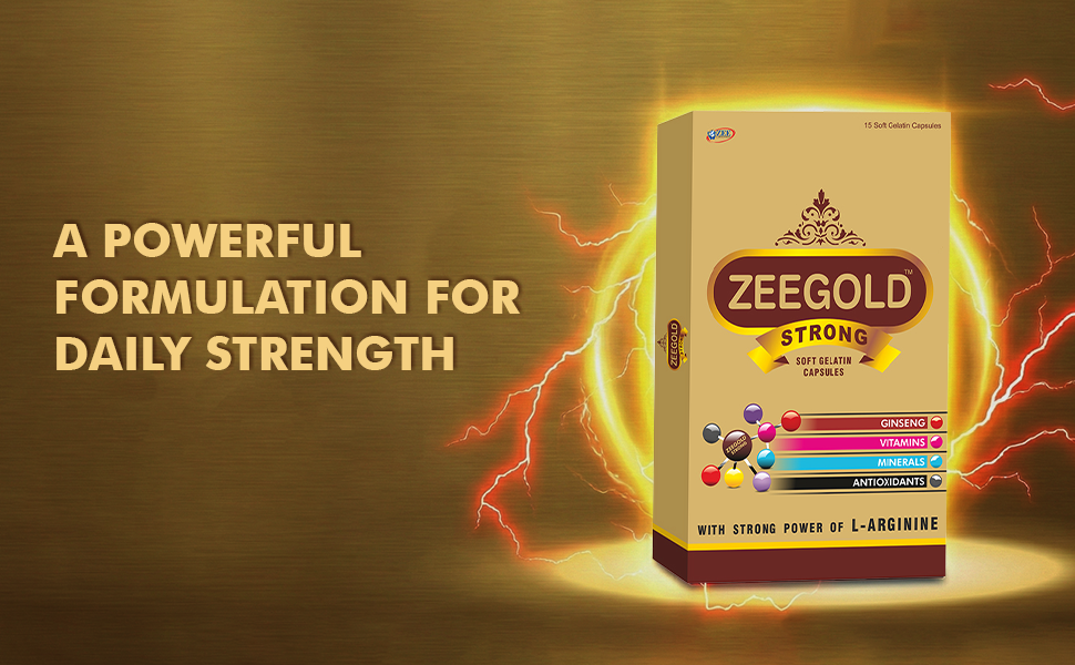 Zeegold Strong Soft Gelatin Capsules – Nutraceutical Multivitamin with Ginseng, L-Arginine, Vitamins, Minerals & Antioxidants (15 Capsule Each) - Pack Of 02