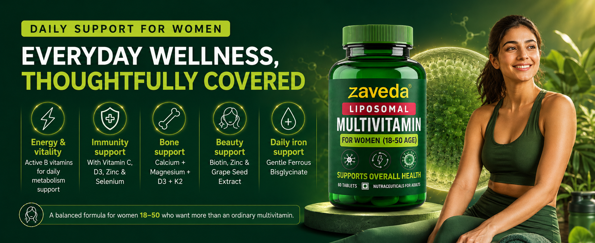 Liposomal Multivitamin for Women, 60 Tablets