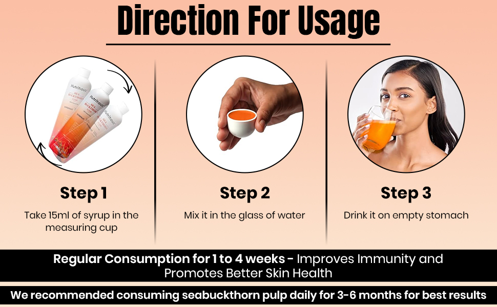 Himalayan Sea buckthorn Elixir – 300 ml | Cold-Pressed Sea Buckthorn Pulp | Rich in Natural Vitamin C, Omegas 3, 6, 7 & 9 | Antioxidant-Rich Herbal Juice for Immunity, Heart Wellness, Skin Radiance & Digestive Health