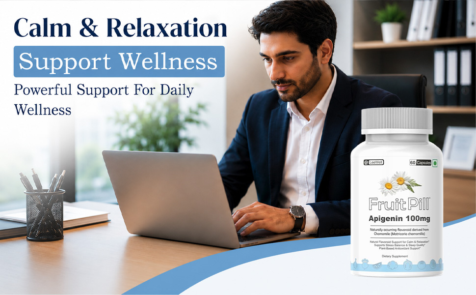 (LeeWell) Apigenin 100mg, Natural Flavonoid Supplement for Calm and Relaxation - 60 Capsules