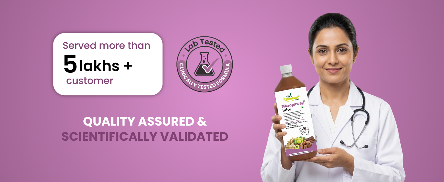 Ayumcure MizropAway Juice 1L with Ayurvedic Herbs for Daily Comfort, Relaxation & Wellness Support | Natural Herbal Drink | No Added Sugar | Suitable for Men & Women