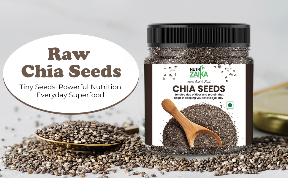 NUTRIZAIKA Raw Chia Seeds | Superfood for Weight Management & Energy 1kg