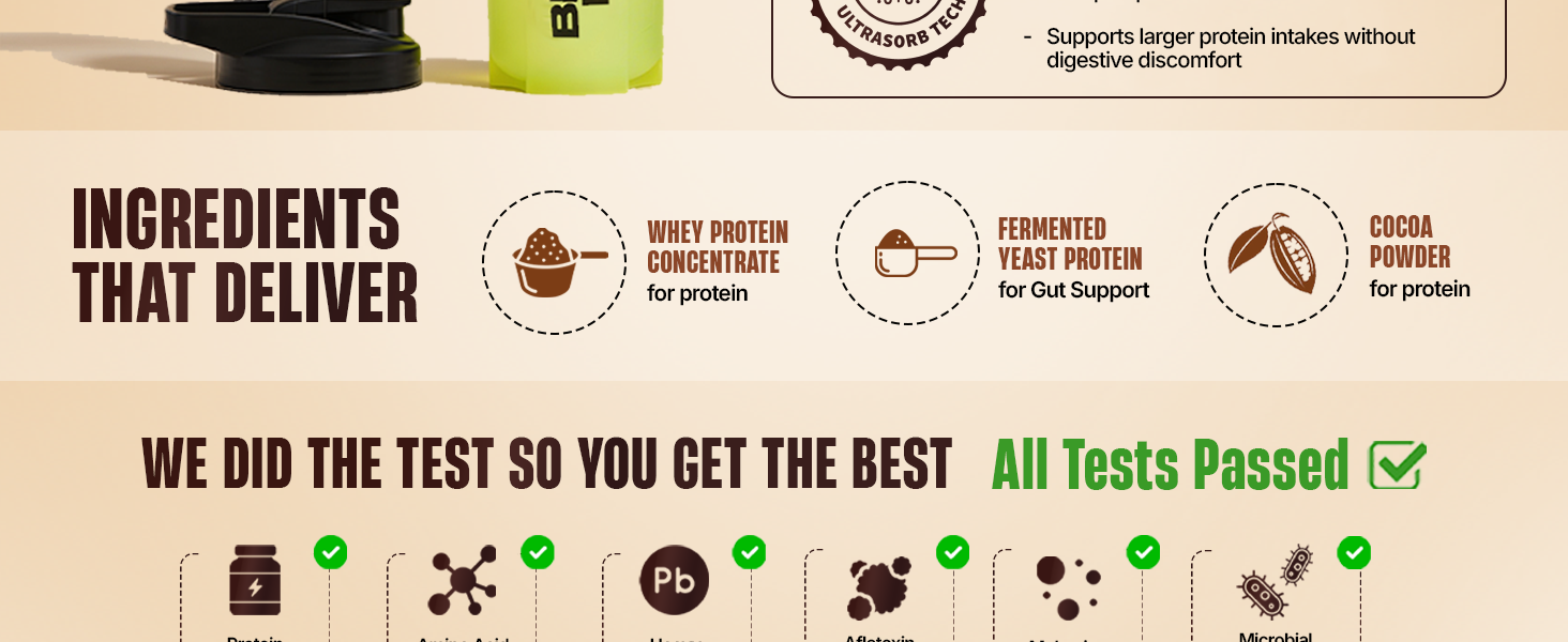BeastLife Performance Yeast Whey Blend | 34g Protein | 5.7g BCAA | 1Kg | Chocolate | Muscle Growth & Recovery | Easy to Digest with Ultrasorb Tech | Smooth & Easy to Mix | Contains Whey Protein Concentrate & Yeast Protein