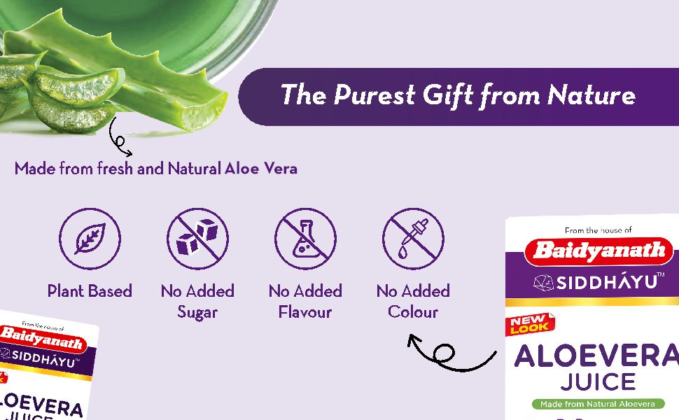 Baidyanath Asli Ayurved Amla Juice 1L Cold Press + Aloe Vera Juice 1L | Cold-Pressed, Vitamin C, Supports Immunity & Digestion, Combo For Glowing Skin, Hair Care, And Detox
