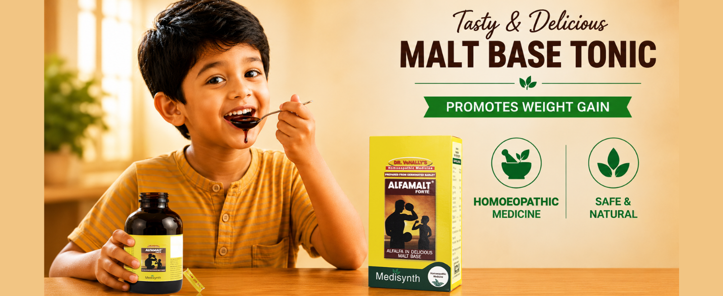 MEDISYNTH Alfamalt Forte 450g (Pack of 1) | Homeopathic Malt-Based Health Tonic for Energy, Immunity & Appetite | Syrup for Daily Wellness & Nutrition | Batch No. 821 | Expiry - Apr 2031
