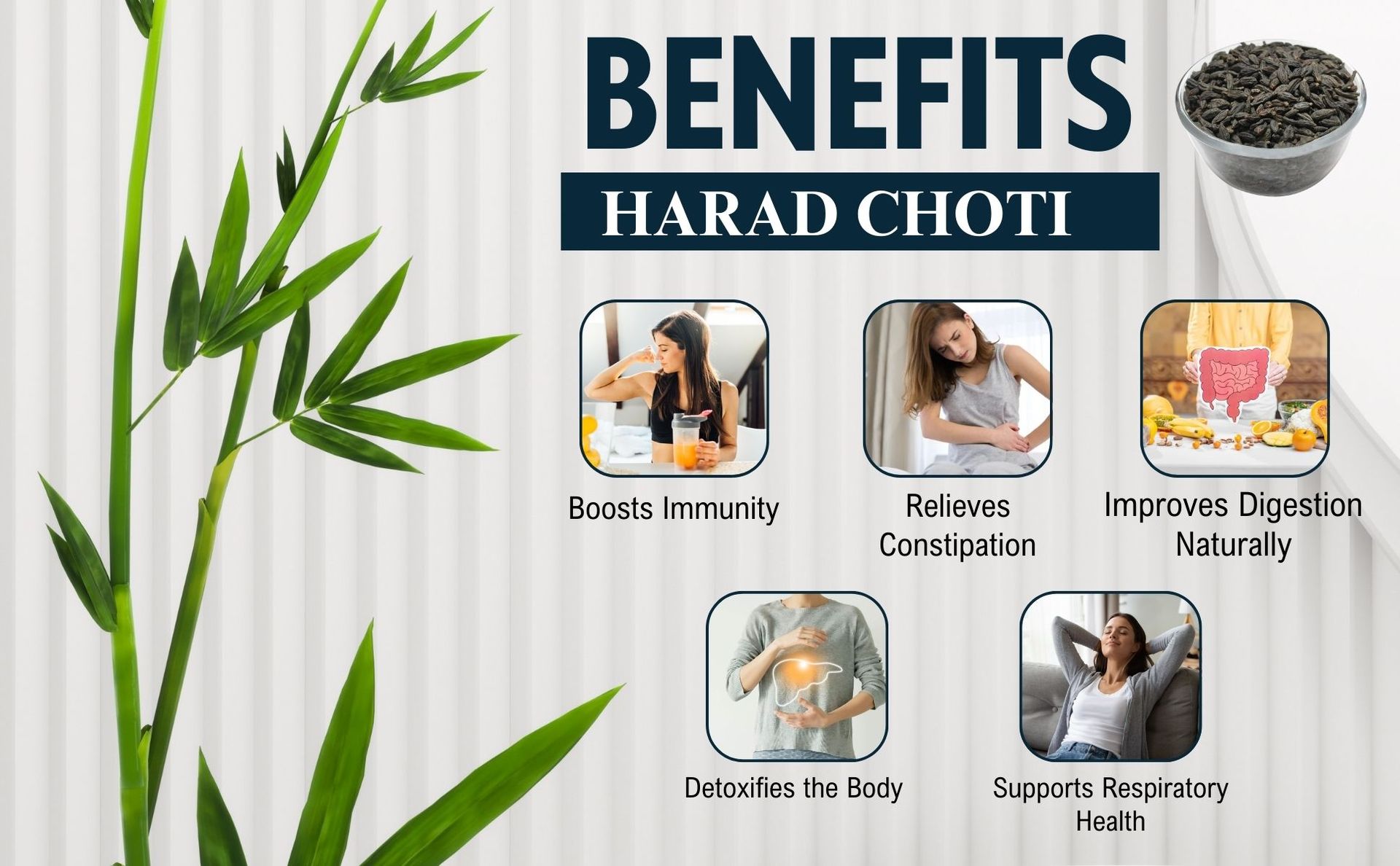Brijbooti Harad Choti - Kali Harad - Desi Choti Harad - Haritaki - Terminalia Chebula -Natural - 100 gram
