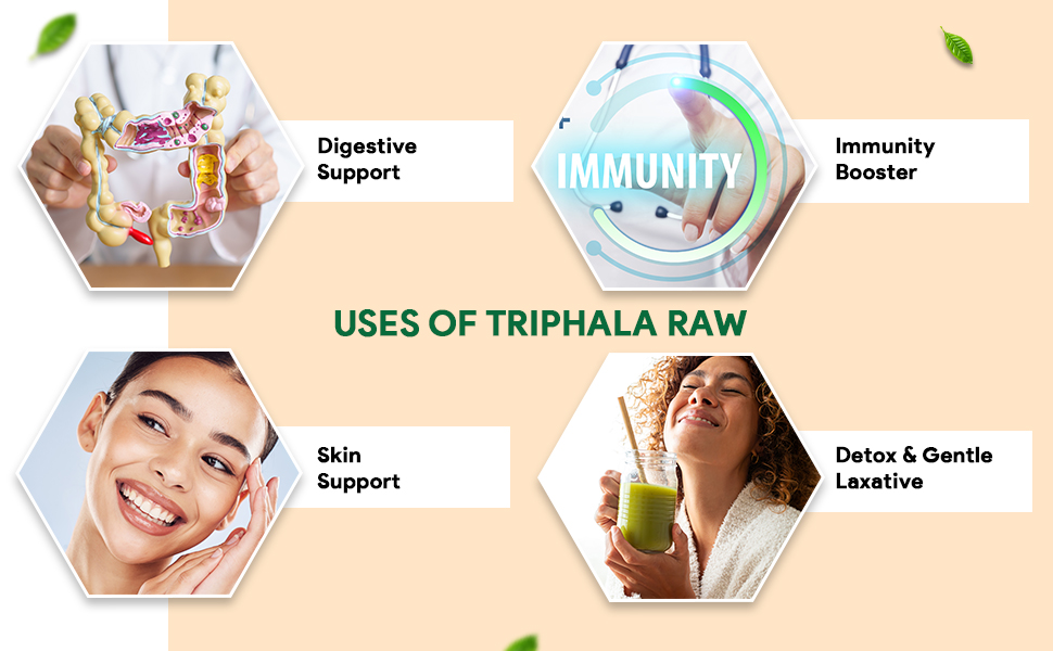 Triphala Raw 123 Ratio 420g | Whole Amla 210g, Bibhitaki 140g & Haritaki 70g | 100% Pure & Natural | No Artificial Fragrance or Additives