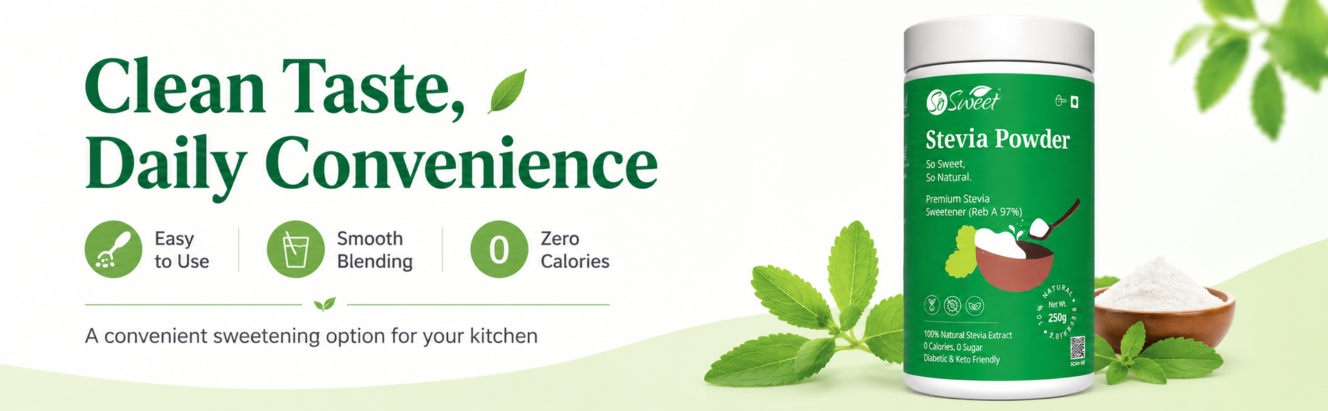 So Sweet Stevia Powder 250g | Sugar Free Sweetener | Sugar Substitute