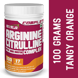 Nutrija-L-ARGININE AND L-CITRULLINE COMPLEX™- 100 grams Tangy Orange
