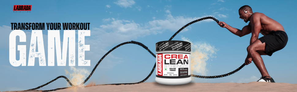 Labrada CreaLean Powder (Post Workout, Sustain longer workout, Muscle Repair & Recovery, 3g Creatine Monohydrate,For 83 Servings) - 0.55 lbs (250 gm)