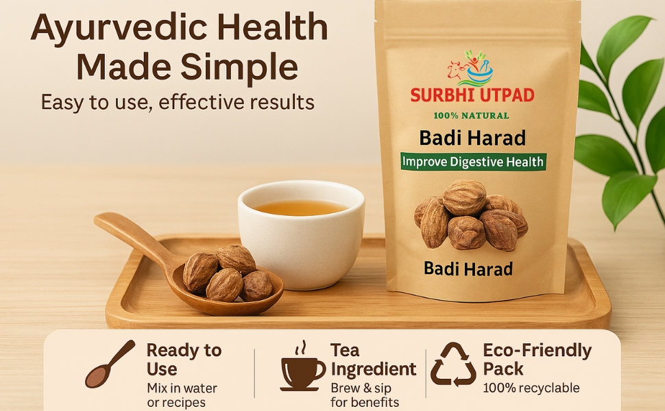 Badi Harad Whole 200g (Terminalia Chebula) | Sun-Dried & Handpicked | Ayurvedic Herb for Digestion & Detox