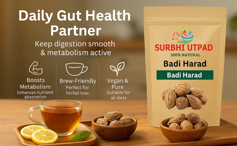 Badi Harad Whole 200g (Terminalia Chebula) | Sun-Dried & Handpicked | Ayurvedic Herb for Digestion & Detox