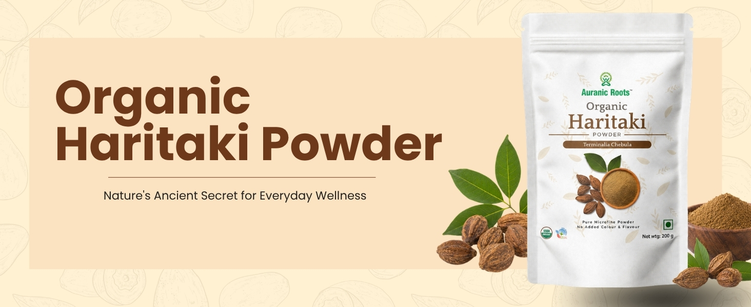 Organic Haritaki Powder - Pure Terminalia Chebula - For Digestive Health, Detox and Gut Support - No Additives - 200 g | Pack of 1