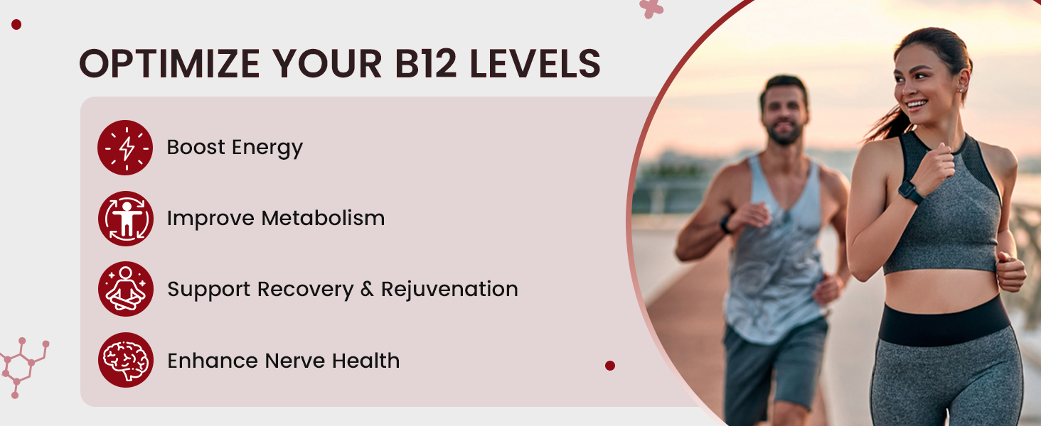 Neuherbs Plant-Based Vitamin B12 Tablets 60 Count | True VItamin B12 with Spirulina, Myo-Inositol & Punarnava | Supports Energy, Brain, Nerve Health & Metabolism for Men & Women