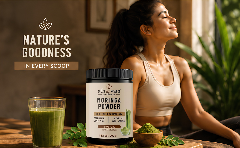 100% Pure Moringa Powder 200g | Organic Superfood for Immunity Energy Digestion & Overall Wellness | Natural Leaf Powder