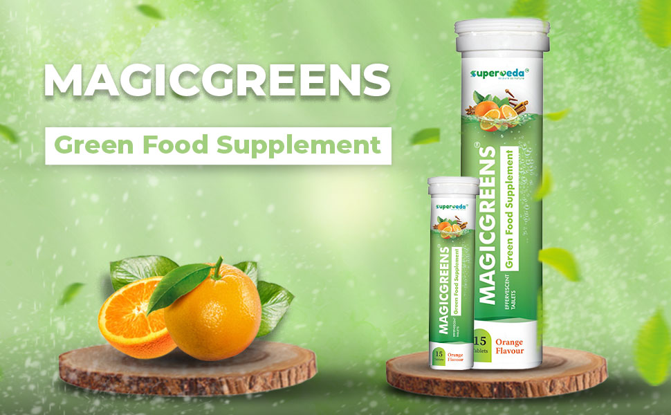 MagicGreens Effervescent Tablets Pack of 2 | Daily Greens Multivitamin with Vitamin C Zinc B6 & B12 for Immunity & Detox | Plant-Based Superfoods & Antioxidants | Vegan Sugar-Free Twin Pack