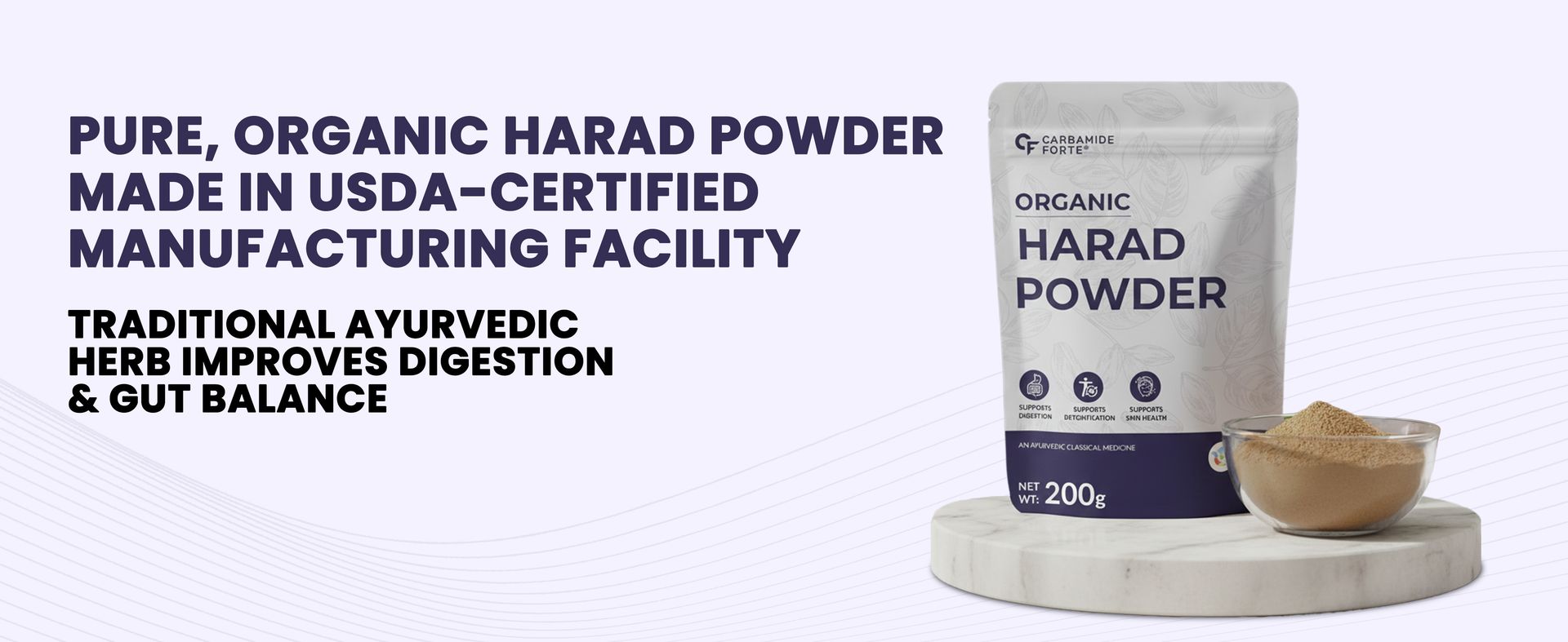Carbamide Forte Organic Harad Powder | Haritaki Powder for Digestion, Cleansing & Wellness | kadukkai powder for digestion & Detox Support – 200g