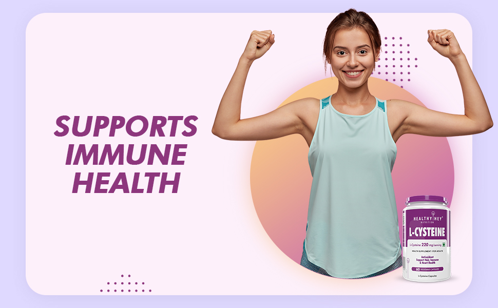 HealthyHey Nutrition L-Cysteine Capsules - 60 Vegetable Capsules