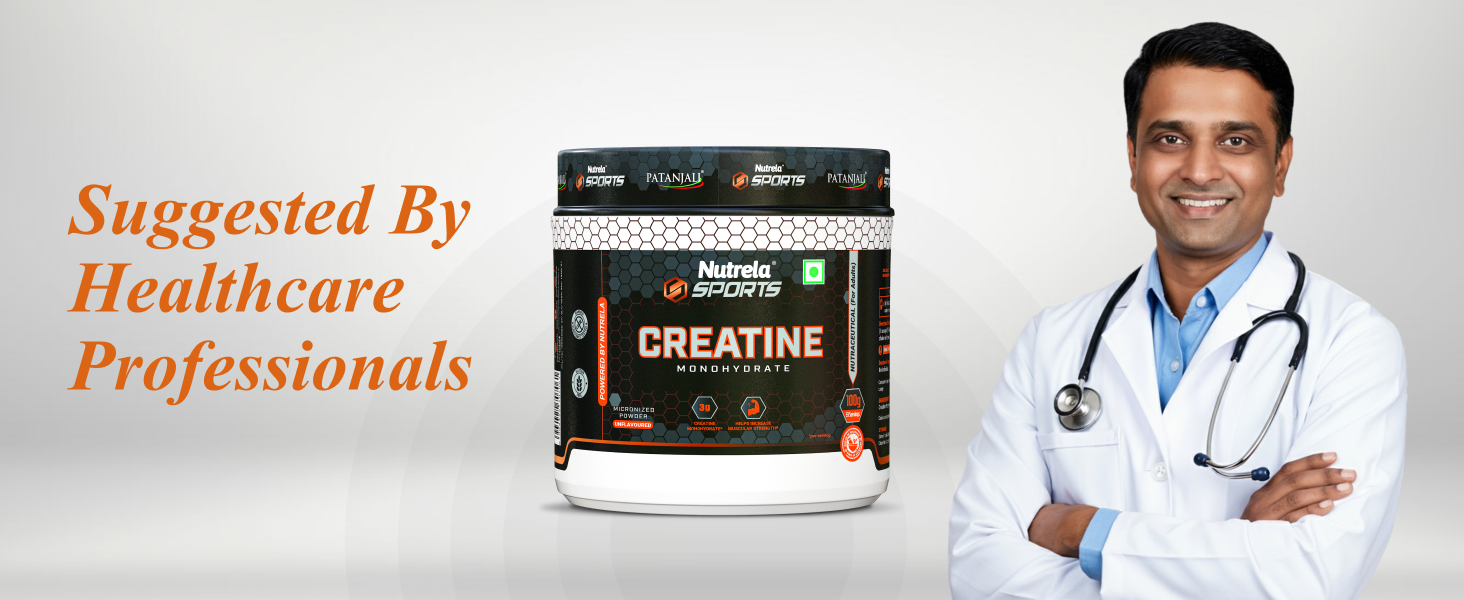 Nutrela Sports Patanjali Creatine Monohydrate - 100g Unflavoured