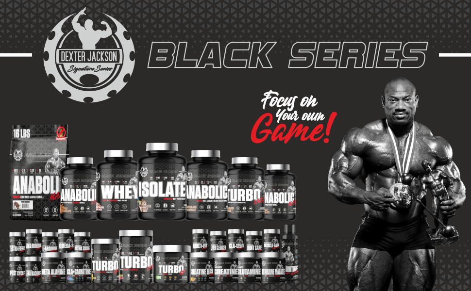 Dexter Jackson Black Series Turbo EAA | Advanced Essential Amino Acids | Ashwagandha | Lemon Lime Flavor | 30 Servings, 345g - Enhance Exercise Performance & Maximize Muscle Gains
