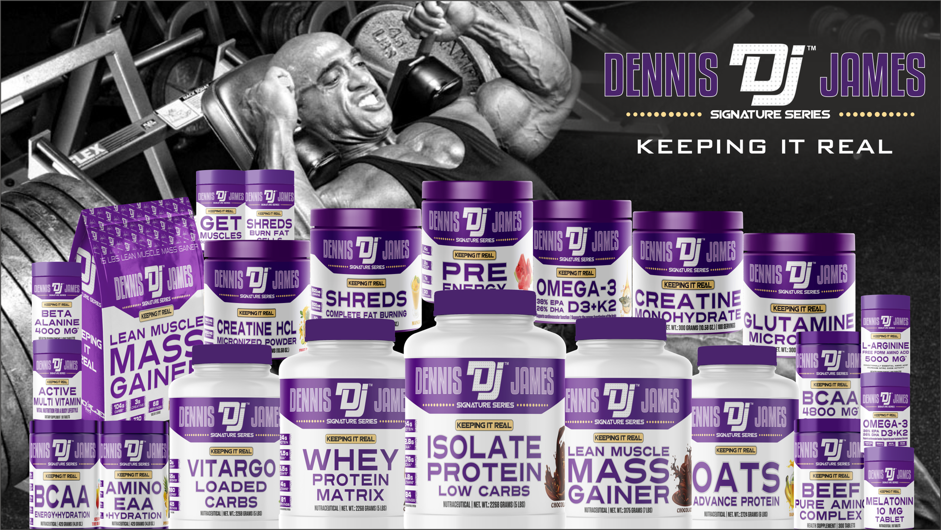 Dennis James Signature Series Creatine HCL | Micronized Powder | Fruit Punch Flavor | 150 Servings | Enhanced Strength & Performance