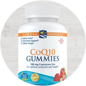 Nordic Naturals CoQ10 Gummies | 100 Mg Ubiquinol CoQ10 Supplement | Coenzyme Q10 For Cardiovascular Health & Antioxidant Support | Cardioton Strawberry Flavour 60 Softgel