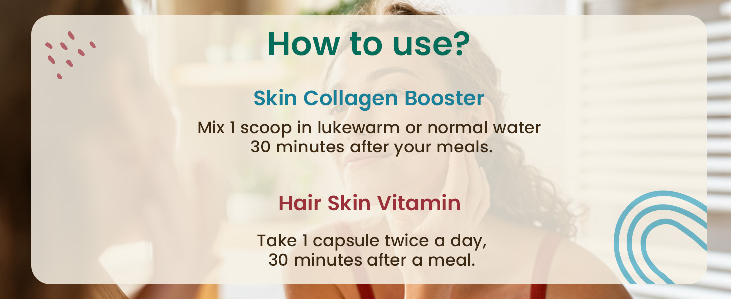 Neuherbs Collagen Supplement Powder- 200g and Hair Vitamin Supplement with Biotin (60 Capsules) - Combo Pack for Women & Men for Healthy Skin, Healthy Hairs & Shining Nails.