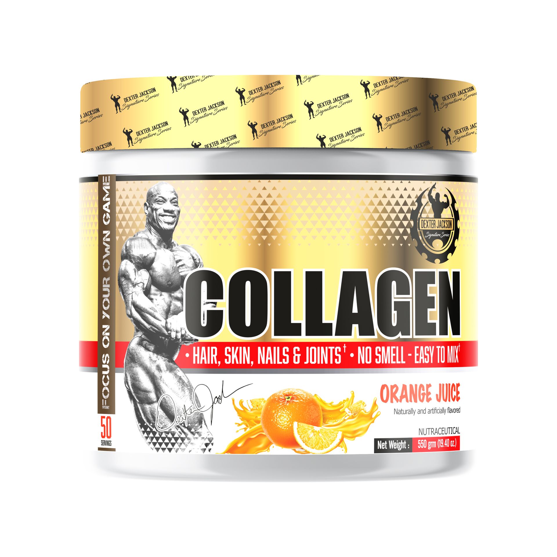 Dexter Jackson Collagen | Improves Bone and Joint Health | Aids in Digestion and Muscle Repair| Fruit Punch Flavor | 50 Servings,550 GM
