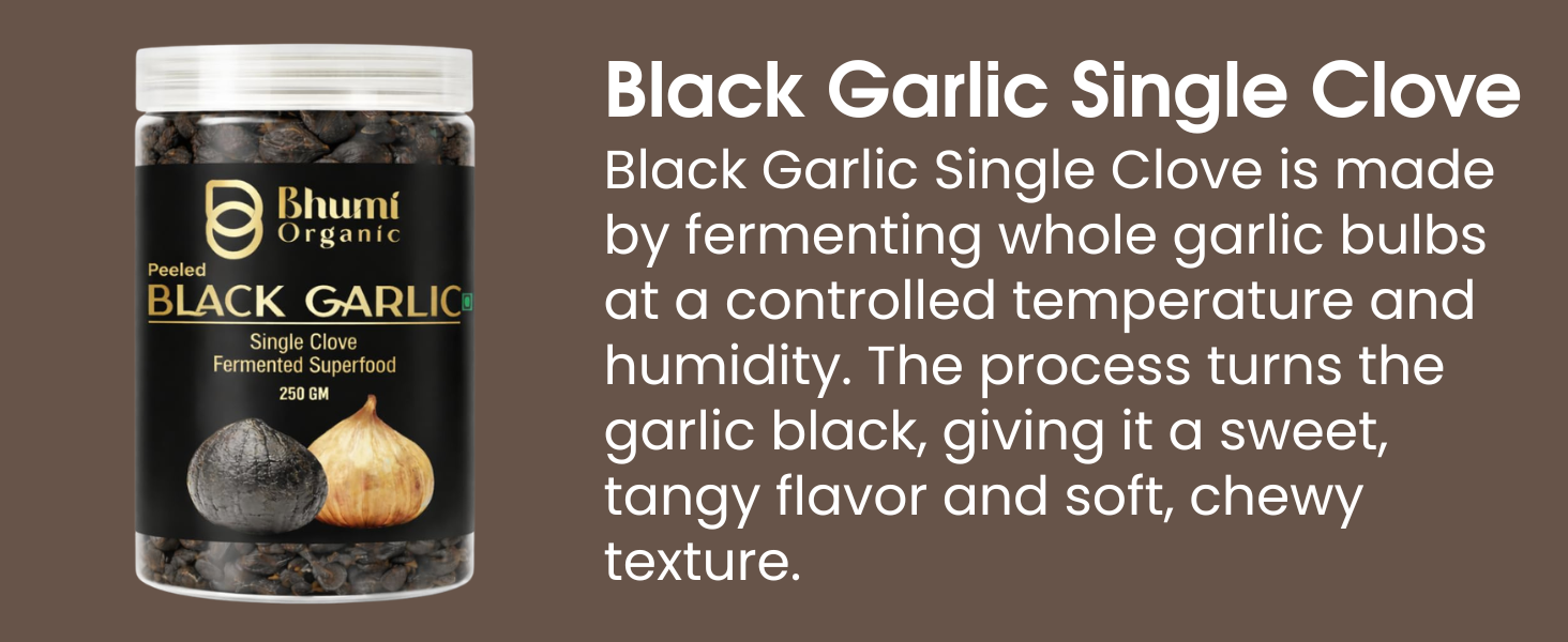Fresh Peeled Black Garlic Single Clove 250g