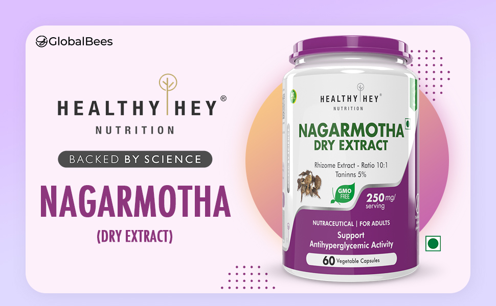 HealthyHey Nutrition Nagarmotha Dry Extract,10:1,60 Vegetable capsules