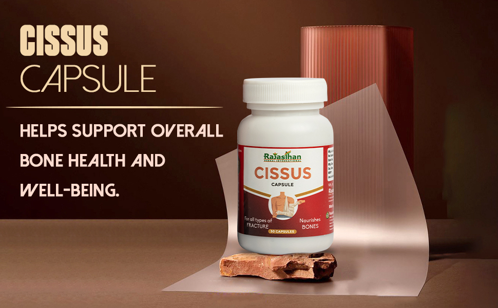 CISSUS Capsules by Rajasthan Aushdhalaya | Helpful to recover bone health | Hadjod | 30 Capsules in 1 pack