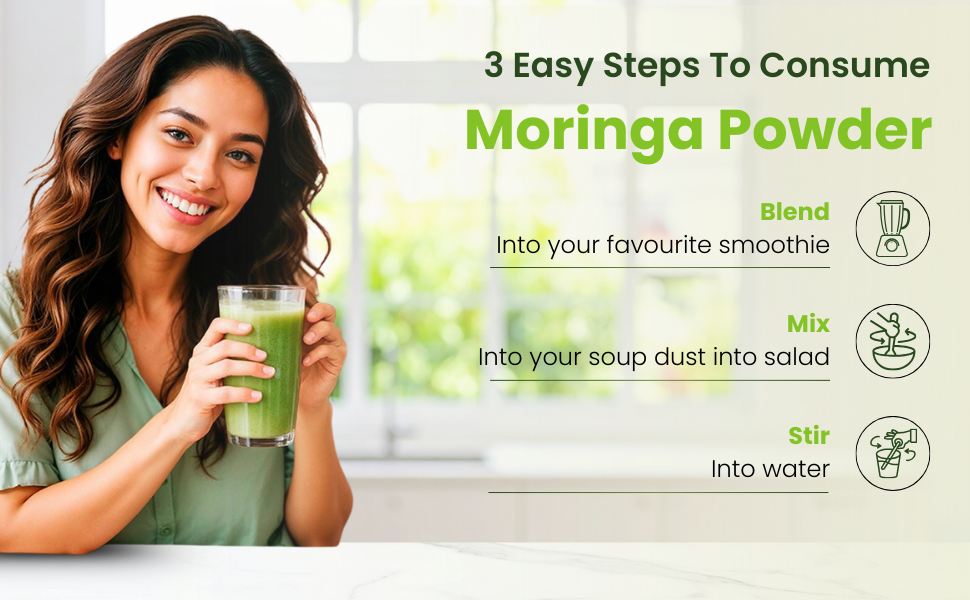Moringa Powder 100g | 100% Pure Organic Moringa Leaf Powder | Rich in Iron & Immunity Booster | No Additives | Morivida