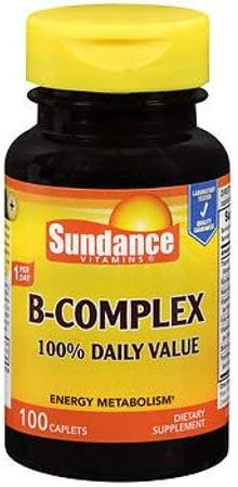 Sundance Vitamins B-Complex 100% Daily Value, 100 Count Each (2) 2