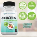 Quercetin 800mg w/Bromelain 165mg Per Serving- 120 Veggie Capsules-Full 60 Day Supply, Vitamin Supplement, Bioflavonoids, Gluten Free, Non-GMO (Pack of 3) 6