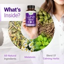 Nested Naturals Luna Sleep Aid - Non-Habit Forming Natural Sleeping Pills for Adults with Naturally Sourced Ingredients - Valerian Root, Melatonin, Chamomile, Lemon Balm, and More - 120 Vegan Capsules 5