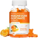 Magnesium Glycinate Gummies 1000mg - 90 Ct | Magnesium Potassium Supplements for Relaxation, Stress Relief, with Vitamin D, B6, CoQ10 for Calm Mood & Sleep Support - Orange Gummies 2