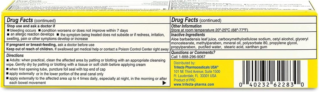 Globe Hemorrhoidal Cream, Phenylephrine HCl, Pramoxine with Aloe, Relief from Burning, Itching and Discomfort of Hemorrhoids, 1.8 Ounces 3