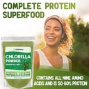 XPRS Nutra Organic Chlorella Powder - Broken Cell Wall Chlorophyll Powder - Chlorella Organic Powder for Immunity - Vegan Friendly Chlorella Powder Organic for Complete Protein (16 Ounce) 3